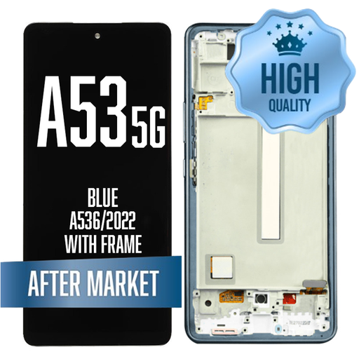[LCD-A536-WF-HQ-BL] OLED Assembly (6.46") For Samsung Galaxy A53 5G (A536 / 2022) with Frame - Blue (Aftermarket - OLED)
