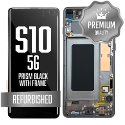 [LCD-S105G-WF-BK] OLED Assembly for Samsung Galaxy S10 5G with Frame - Black (Refurbished)