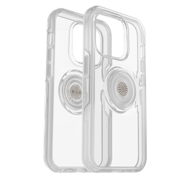 [77-88796] Otterbox  - Otter  Pop Symmetry Clear Case With Popgrip For Apple Iphone 14 Pro  - Clear Pop