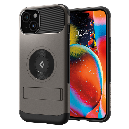 [ACS06486] Spigen - Slim Armor Magsafe Case For Apple Iphone 15 - Gunmetal