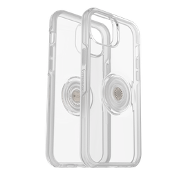 [77-88776] Otterbox  - Otter  Pop Symmetry Clear Case With Popgrip For Apple Iphone 14 Plus - Clear Pop