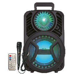 [AA-JAMSPEAK-LASER-BLK] Ampd - Laser Led Trolley Party Bluetooth Speaker With Mic - Black