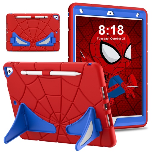 [CS-IP9-SPD-RD] Kids Shockproof Web Case for iPad 10.2" (iPad 9 / 8 / 7) - Red