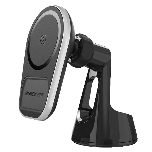 [MPQ5WD-XTSP] Scosche - Magicmount Pro Charge5 Wireless Charging Dash  /  Window Mount - Black And Silver
