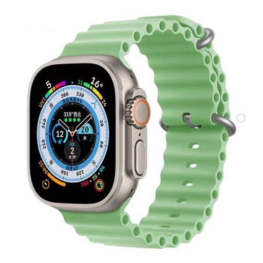 [CS-IW38-SOB-LGR] Silicone Ocean Band for iWatch 38/40/41mm - Light Green
