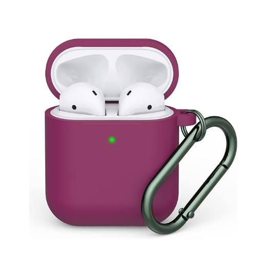 [CS-AP2-PMS-DPU] Premium Silicone Case for AirPods (1st & 2nd Gen) - Dark Purple