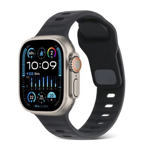 [CS-IW42-TSB-BK] Trendy Square Buckle Band for iWatch 42/44/45/49mm - Black
