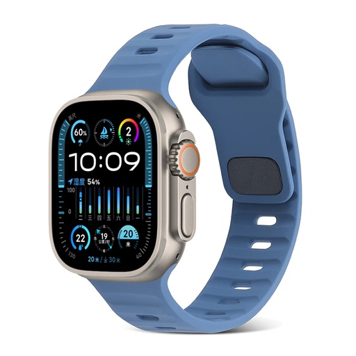 [CS-IW42-TSB-DB] Trendy Square Buckle Band for iWatch 42/44/45/49mm - Dark Blue