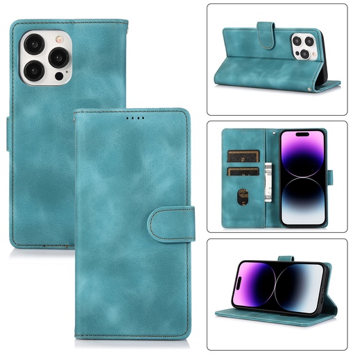 [CS-I14-HSW-GR] Handy Stylish Wallet Case for iPhone 16e / 14 / 13 - Green