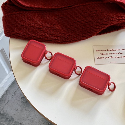 [CS-APP2-BSC-RD] Beautiful Solid Color TPU-PC Case for AirPods Pro (1st & 2nd Gen) - Red
