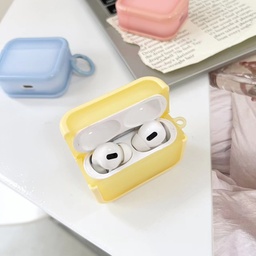 [CS-APP2-BSC-YL] Beautiful Solid Color TPU-PC Case for AirPods Pro (1st & 2nd Gen) - Yellow
