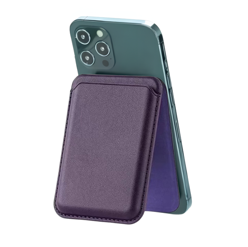 [AC-CH-MWS-BU] Premium Magnetic Leather Wallet and Stand - Burgundy