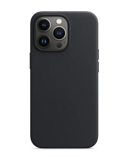 [CS-I15M-ALC-BK] Leatherette Case with inner Magsafe for iPhone 15 Plus - Black