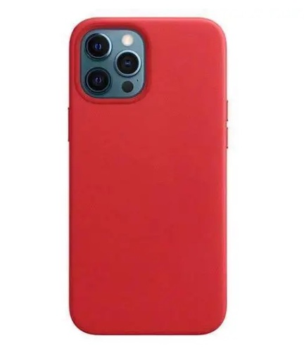 [CS-I13P-ALC-RD] Leatherette Case with inner Magsafe for iPhone 13 Pro - Red