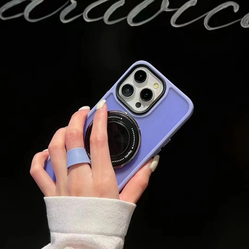[CS-I15M-RHS-LPU] 360 Degree Rotate Handle and Stand Case with Magsafe for iPhone 15 Plus / 14 Plus- Light Purple