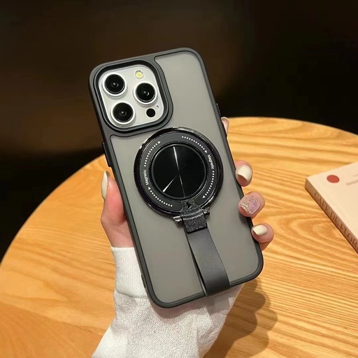[CS-I12PM-RHS-BK] 360 Degree Rotate Handle and Stand Case with Magsafe for iPhone 12 Pro Max - Black