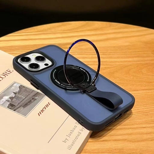 [CS-I12PM-RHS-BL] 360 Degree Rotate Handle and Stand Case with Magsafe for iPhone 12 Pro Max - Blue