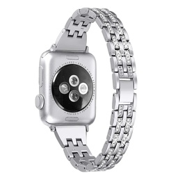 [CS-IW38-DSS-SI] Diamond Studded Steel Band for iWatch 38/40/41mm - Silver