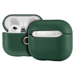 [CS-AP3-LCF-GR] Leather (Imported Cowhide Fabric) Case for  for AirPods (3rd Gen) - Green