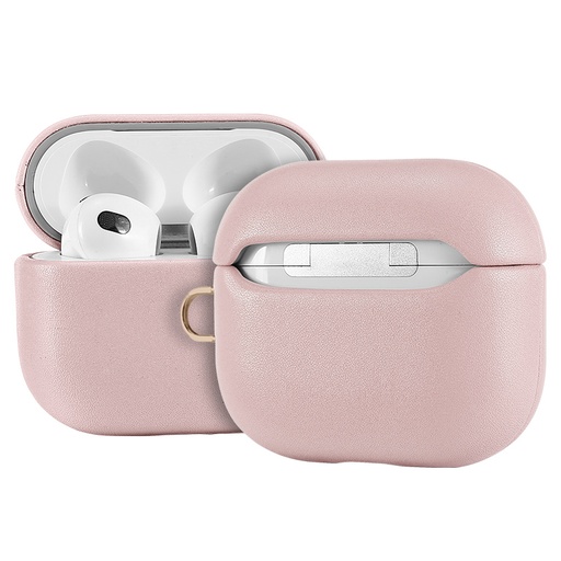 [CS-AP3-LCF-PN] Leather (Imported Cowhide Fabric) Case for AirPods (3rd Gen) - Pink