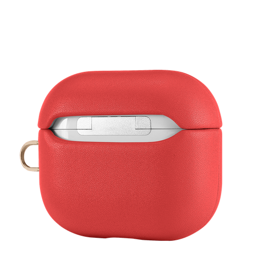 [CS-APP-LCF-RD] Leather (Imported Cowhide Fabric) Case for AirPods Pro (1st Gen)- Red