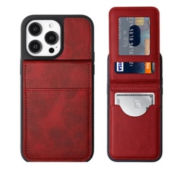 [CS-I14PM-KW214-RD] Card Holder Case for iPhone 14 Pro Max - Red