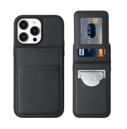 [CS-I13P-KW214-BK] Card Holder Case for iPhone 13 Pro - Black