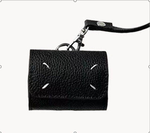 [CS-AP2-LGU-BK] Stylish GU Leather Case for AirPods (1st & 2nd Gen) - Black