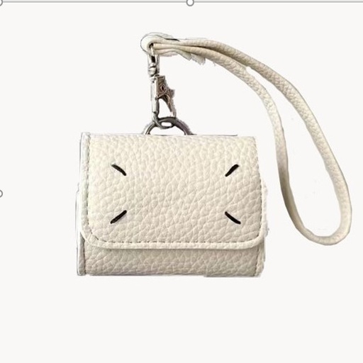 [CS-AP2-LGU-WH] Stylish GU Leather Case for AirPods (1st & 2nd Gen) - White