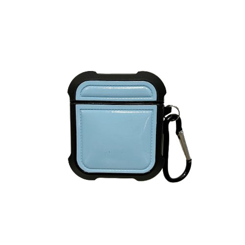 [CS-AP2-PFC-LBL] Premium Puffer Case for Airpods (1st & 2nd Gen) - Light Blue