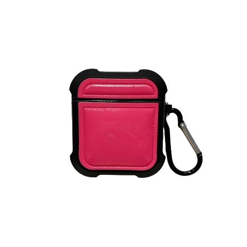 [CS-AP2-PFC-HPN] Premium Puffer Case for Airpods (1st & 2nd Gen) - Hot Pink