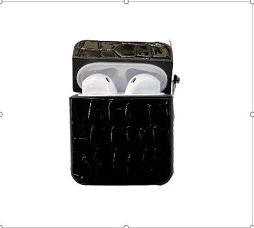 [CS-AP2-SSM-BK] Shiny Snake Model Case for Airpods  (1st & 2nd Gen) - Black