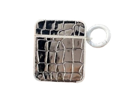 [CS-AP2-SSM-SI] Shiny Snake Model Case for Airpods  (1st & 2nd Gen) - Silver