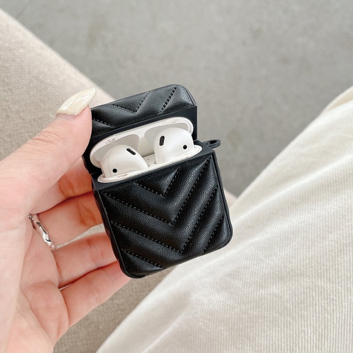 [CS-AP2-TMV-BK] Trendy Model V Case for Airpods   (1st & 2nd Gen) - Black