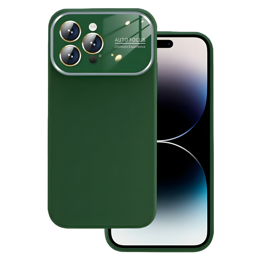 [CS-I13PM-SCW-GR] Premium Silicone Case with Camera Protection Window for iPhone 13 Pro Max - Green