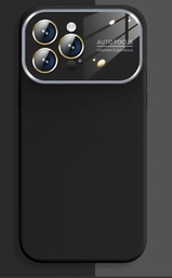 [CS-I12PM-SCW-BK] Premium Silicone Case with Camera Protection Window for iPhone 12 Pro Max - Black