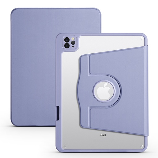 [CS-IPR129-RFB-PU] Rotating Full Body Magnet Case for  iPad 12.9" (3rd-4th-5th Generation) & Air 13 (2024/2025) - Purple