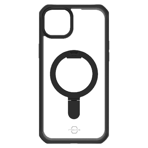 [AP5R-HMSTD-BKTR] Itskins - Hybridr  Magsafe Case With Stand For Apple Iphone 15 Plus  /  Iphone 14 Plus - Black And Transparent