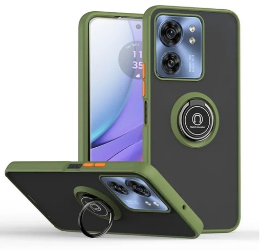 [CS-OPN100-MTR-AGR] Matte Ring Case for OnePlus Nord N100 - Army Green