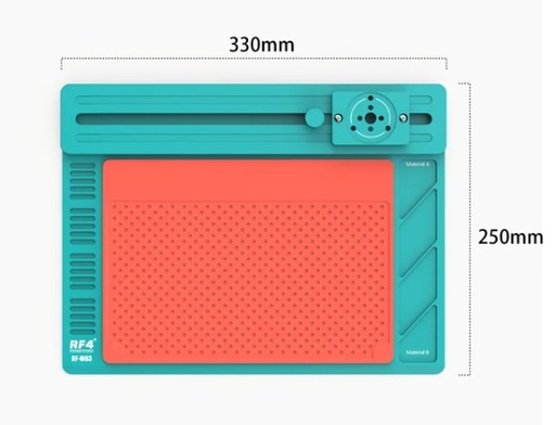 [TL-MAT-RF4-MO3] RF4-MO3 Aluminum Alloy Base Sliding Repair Easy Work Electronic Maintenance Pedestal Suitable Stereo Zoom Microscop ( 330*250 mm.)
