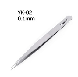 [TL-SDT-TWYX01] Qianli Ineezy Round-Type Tweezers YK-02 (Tips: 0.10mm, Lenght: 135mm)