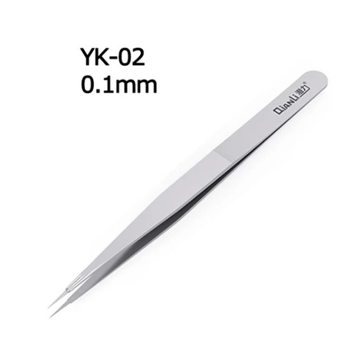 [TL-SDT-TWYX01] QianLi Ineezy Round-Type Tweezers YK-02 (Tips: 0.10 mm., Lenght: 135 mm.)