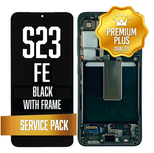 [LCD-S23FE-WF-SP-BK] OLED Assembly for Samsung Galaxy S23 FE With Frame - Black (Service Pack)