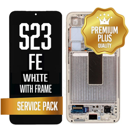 [LCD-S23FE-WF-SP-WH] OLED Assembly for Samsung Galaxy S23 FE With Frame - White (Service Pack)