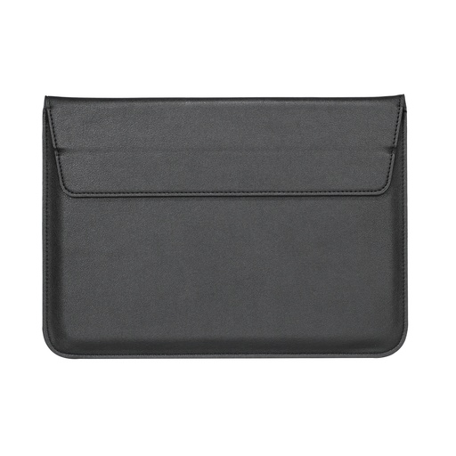 [CS-MB-15-FB-BK] PU Leather Sleve Case with Stand for Macbook 15 Inch - Black