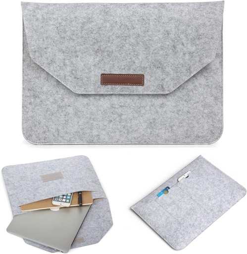 [CS-MB-13-FB-GY] Felt Bag Case for Macbook 13 Inch - Gray