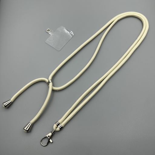 [AC-CLS-5M-CR] Crossbody Lanyard Strap (5mm Thick) - Cream