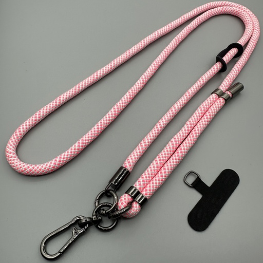 [AC-CLS-8M-RDW] Adjustable Crossbody Lanyard Strap (8mm Thick) - Red Wave