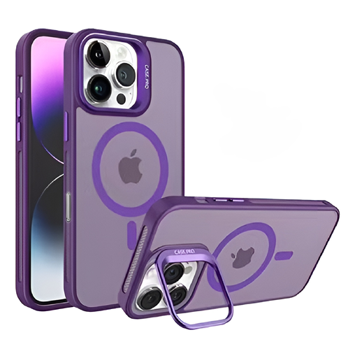 [CS-I14P-MCS-DPU] Magsafe Camera Stand Case for  iPhone 14 Pro - Dark Purple