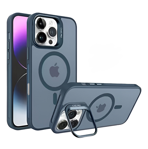 [CS-I14-MCS-DB] Magsafe Camera Stand Case for  iPhone 16e / 14 / 13 - Dark Blue